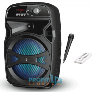 Bluetooth Σύστημα Καραόκε με Ηχείο, Ασύρματο Μικρόφωνο - USB,SD Player &amp; LED Φωτισμό