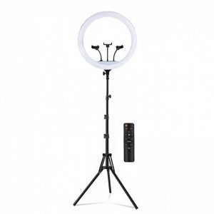 LED Φωτιστικό Ring Light Δαχτυλίδι με  Βάσεις για 3 Κινητά Τηλέφωνα &amp; Τρίποδο Δαπέδου