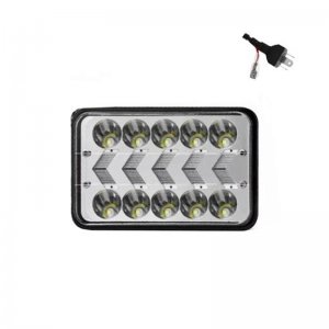 LED Αδιάβροχος Προβολέας Αυτοκινήτου 10 SMD 5″ 12-24V με Βύσμα H4 Ψυχρό Λευκό – Πορτοκαλί