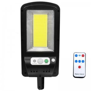 Αδιάβροχο Επιτοίχιο Ηλιακό Φωτιστικό LED 50 W με 3 Λειτουργίες Φωτισμού Αισθητήρα Κίνησης και Τηλεχειριστήριο Jortan