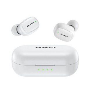 Ασύρματα Bluetooth Ακουστικά με Φορητή Θήκη Φόρτισης, Λειτουργία Αφής και Noise Cancelling Awei T13 Pro Earbuds,Λευκά