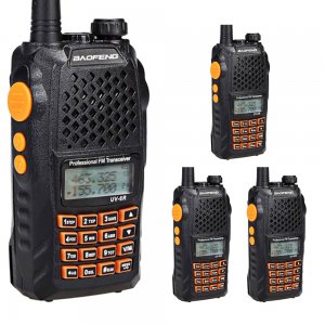 4 Ασύρματοι Φορητοί Πομποδέκτες Walkie Talkie Αμφίδρομη Eνδοεπικοινωνία Two Way Audio UHF VHF Pofung