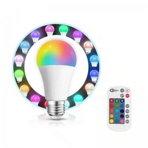 LED Dimmable Λάμπα 4.8W E27 RGBW Σφαιρική G45 4.8W 220V με Ασύρματο Χειριστήριο