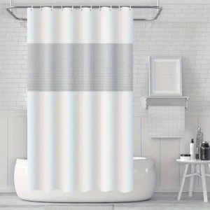 Αδιάβροχη Πλαστική Κουρτίνα Μπάνιου 180×180 cm Λευκή