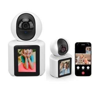 Ασύρματη Κάμερα Andowl 1080p 4K Wi-Fi Bluetooth USB Οθόνη 2.8 Υπέρυθρη Νυχτερινή Όραση Αμφίδρομη Επικοινωνία