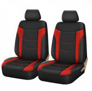 Σετ 2x Universal Καλύμματα Καθισμάτων Αυτοκινήτου Super Sport All in One - Μαύρο Κόκκινο