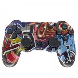Ασύρματο Χειριστήριο Gamepad PS4   Doubleshock - Συμβατό με PS TV PS Now Wireless Controller Graffiti