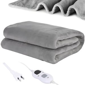 Ηλεκτρική Κουβέρτα Fleece με 6 Επίπεδα Θερμοκρασίας 120W - 160x130 cm - Γκρι
