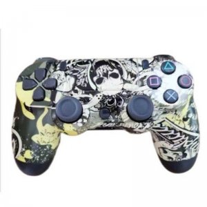 Ασύρματο Χειριστήριο Gamepad PS4   Doubleshock - Συμβατό με PS TV PS Now Wireless Controller Μαύρο με Νεκροκεφαλή