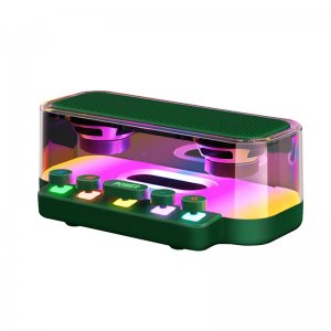 Επιτραπέζιο Bluetooth Ηχείο RGB 1200mAh με Μηχανικά Πλήκτρα Πράσινο