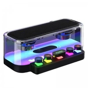 Επιτραπέζιο Bluetooth Ηχείο RGB 1200mAh με Μηχανικά Πλήκτρα Μαύρο
