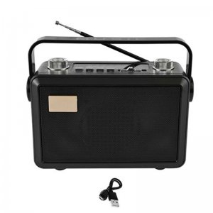 Φορητό Ασύρματο Ηχείο Bluetooth με Ραδιόφωνο FM/TF/USB Μαὐρο