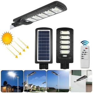 Led Αδιάβροχο Ηλιακό Φωτιστικό Δρόμου - 250W 19200LM - Με Ανιχνευτή Κίνησης &amp; Τηλεχειριστήριο -  Jortan
