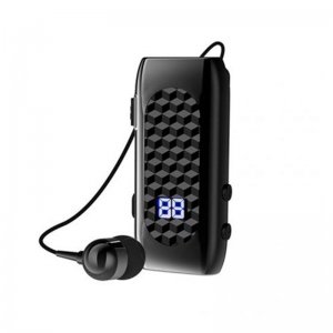 Ασύρματο Ακουστικό Bluetooth Handsfree  – Ανασυρόμενο Ακουστικό Πέτου Μαύρο