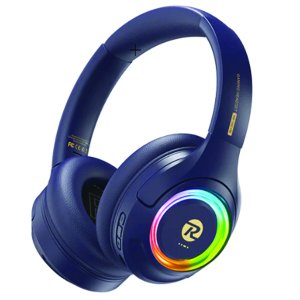 Ασύρματα Πτυσσόμενα Ακουστικά με RGB Φωτισμό και Μικρόφωνο REMAX Μπλε