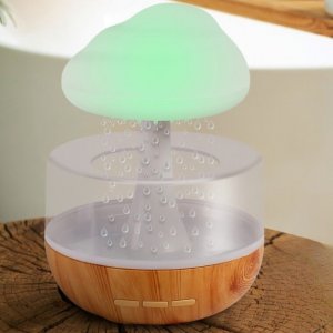 LED Υγραντήρας - Συσκευή Αρωματοθεραπείας Cloud Rain - Επαναφορτιζόμενη με Χρονοδιακόπτη