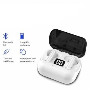 Ασύρματα Αδιάβροχα Ακουστικά Αφής in Εar Bluetooth Handsfree TWS 2000mAh με Θήκη Φόρτισης Λευκά