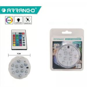 Arrango Αδιάβροχη Υποβρύχια Λάμπα με 10 LED RGB και Τηλεχειριστήριο