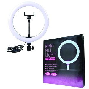 Ring Light - Φωτογραφικό Δαχτυλίδι 2700-5500K με Βάση για Κινητό, 3 Λειτουργίες Φωτισμού και Ρύθμιση Έντασης 26cm