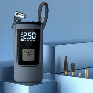 Μίνι Επαναφορτιζόμενο Κομπρεσέρ Αέρος 60W - Powerbank 4000 mAh και Φακός με Οθόνη Ψηφιακών Ενδείξεων Moxom