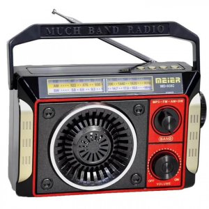 Φορητό Επαναφορτιζόμενο Ραδιόφωνο με USB,Bluetooth και Πτυσσόμενη Κεραία σε Μαύρο Χρώμα