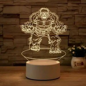 LED 3D Τρισδιάστατο Φωτιστικό - Illusion Hulk