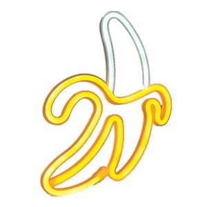 LED Επιτοίχιο Διακοσμητικό Φωτιστικό Neon με Τροφοδοσία USB ή Μπαταρίες με Σχέδιο Μπανάνα