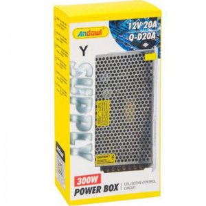 Andowl Τροφοδοτικό LED Ισχύος 300W με Τάση Εξόδου 12V Q-D20A - Power Box