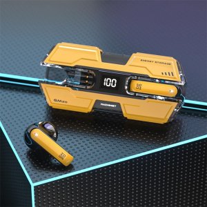 Ασύρματα Ακουστικά Bluetooth Hi-Fi με Θήκη Φόρτισης Κίτρινο - Andowl