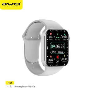Αδιάβροχο Έξυπνο Ρολόι - Smartwatch με Bluetooth, Παλμογράφο, Βηματομετρητή και Music Player Λευκό - Awei