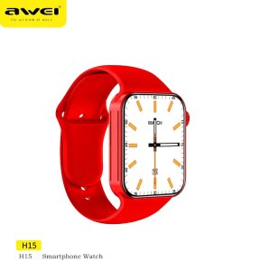 Αδιάβροχο Έξυπνο Ρολόι - Smartwatch με Bluetooth, Παλμογράφο, Βηματομετρητή και Music Player Κόκκινο - Awei