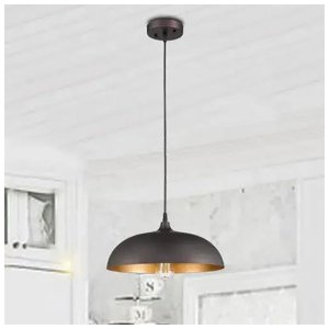Κρεμαστό Φωτιστικό Οροφής E27 110-240V 60W 35x15x130cm Μαύρο/Χρυσό