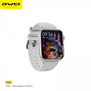 Αδιάβροχο Έξυπνο Ρολόι - Smartwatch με Bluetooth, Παλμογράφο, Βηματομετρητή και Ασύρματη Φόρτιση - Λευκό Awei