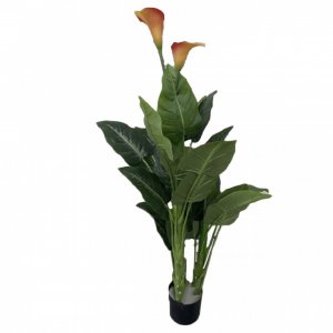 140cm Τεχνητό Διακοσμητικό Φυτό Calla Lily σε Γλάστρα