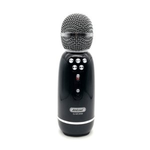 Ασύρματο Φορητό Μικρόφωνο Karaoke με Bluetooth, Λειτουργία Ντουέτου, Αλλαγή Φωνής και Ενσωματωμένο Ηχείο Andowl Μαύρο