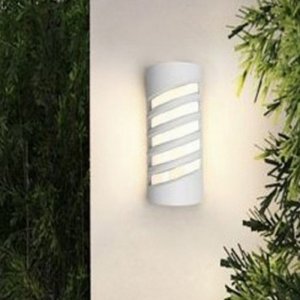 Μοντέρνα Εξωτερική Απλίκα Τοίχου Λευκό Φως IP65, 6500K