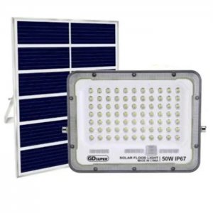 Αδιάβροχος Ηλιακός Προβολέας LED 300W με Πάνελ και Τηλεχειριστήριο GDSUPER
