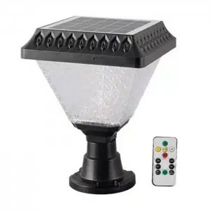 Αδιάβροχο Ηλιακό Φωτιστικό Κήπου LED RGB 100W με Τηλεχειριστήριο Aerbes Μαύρο