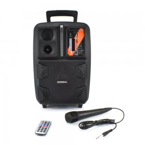 Ηχείο – Subwoofer 8″ FM με Μικρόφωνο, Τηλεχειρισμό και Διακοσμητικό Φωτισμό LED RGB Andowl Μαύρο