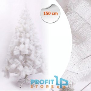 150cm Χριστουγεννιάτικο Δέντρο Λευκό με Μεταλλικό Σκελετό και Βάση