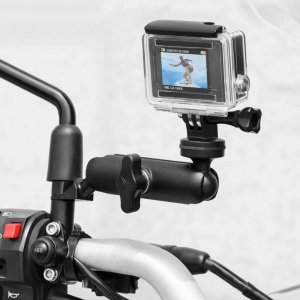 Βάση Αλουμινίου για GoPro - Action Κάμερα για Καθρέπτη Μηχανής - MOTOWOLF