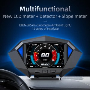 Πολυόργανο Αυτοκινήτου OBD2 με GPS, Ψηφιακό Ταχύμετρο και Μετρητή Κλίσης