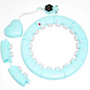 HULA HOOP Εκγύμνασης με Βάρη και Συσκευή Μασάζ Διαμέτρου 25 εκ. Γαλάζιο
