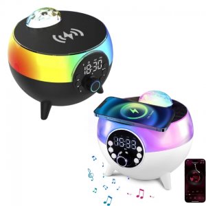 2 σε 1 Ασύρματο Ηχείο Bluetooth με Λειτουργία Ασύρματης Φόρτισης και Φωτισμό RGB