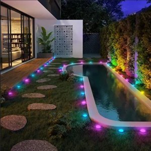 Ηλιακά Λαμπιόνια Γιρλάντα RGBW 8m - 25 LED για Φωτισμό Κήπου και Εξωτερικών Χώρων