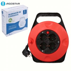 Μπαλαντέζα Καρούλι 4 Θέσεων με Καλώδιο 10m – Aigostar