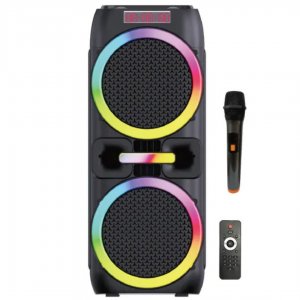 Ασύρματο Φορητό Ηχείο Bluetooth με LED RGB Φωτισμό &amp; Τηλεχειριστήριο &amp; Μικρόφωνο