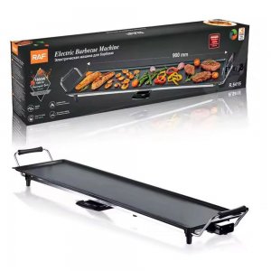 RAF Ηλεκτρική Φορητή Επιτραπέζια Ψησταριά BBQ 1800W με Αντικολλητική Επιφάνεια Ψησίματος 90x24cm
