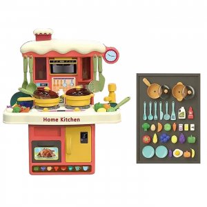 Παιδική Κουζίνα Home Kitchen με 2 Εστίες και Νεροχύτη 27 x 37 x 12 cm - ToyMarkt