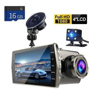 Κάμερα Αυτοκινήτου HD 1080P με Μπροστινή &amp; Οπίσθια Λήψη, Οθόνη 4 Ιντσών και Νυχτερινή Όραση